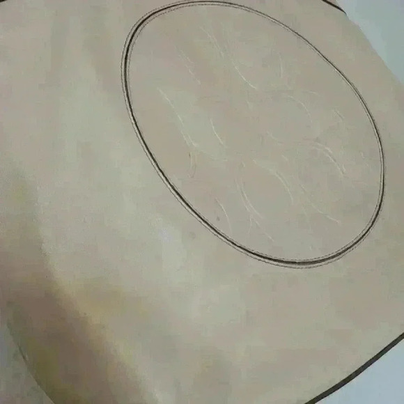 Coach Laura Signature Taupe Large Leather Tote Shoulder Bag - Picture 5 of 16